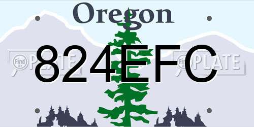 824EFC Oregon License Plate