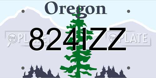 824IZZ Oregon License Plate