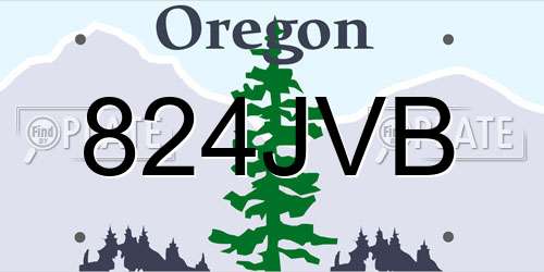 824JVB Oregon License Plate