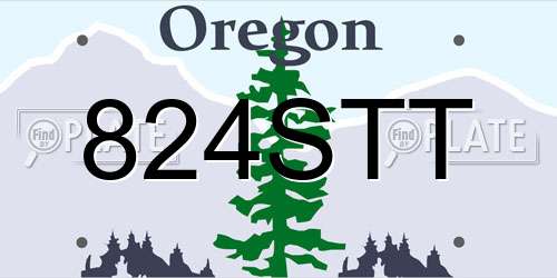 824STT Oregon License Plate