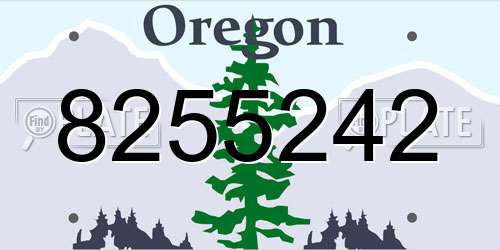 8255242 Oregon License Plate
