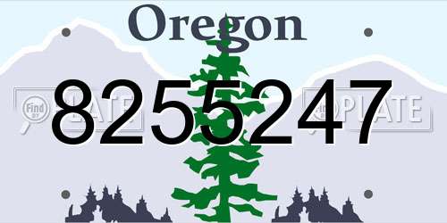 8255247 Oregon License Plate
