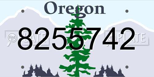 8255742 Oregon License Plate