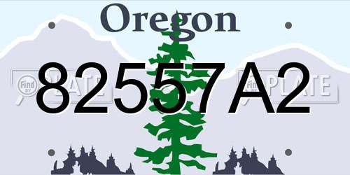 82557A2 Oregon License Plate