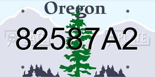 82587A2 Oregon License Plate