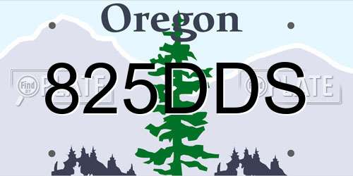 825DDS Oregon License Plate