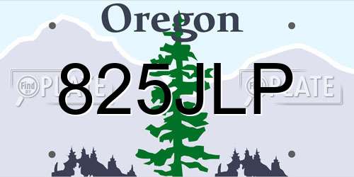 825JLP Oregon License Plate