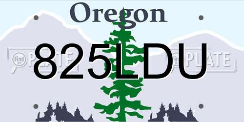 825LDU Oregon License Plate