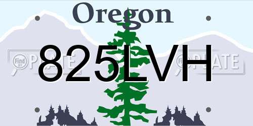 825LVH Oregon License Plate