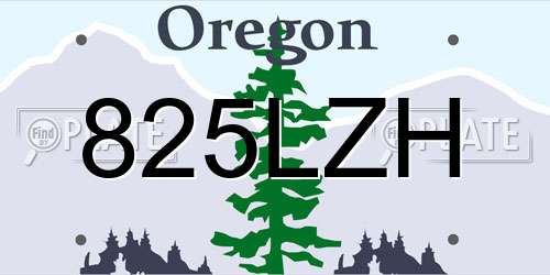 825LZH Oregon License Plate