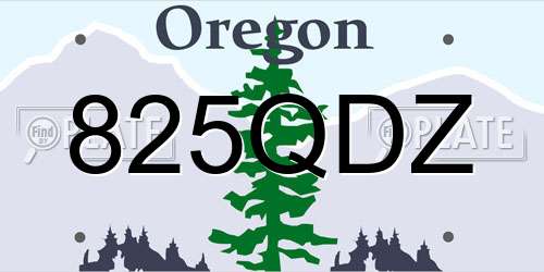 825QDZ Oregon License Plate