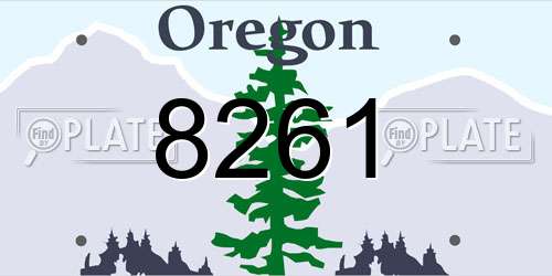 8261 Oregon License Plate