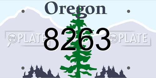8263 Oregon License Plate