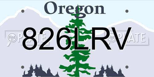 826LRV Oregon License Plate