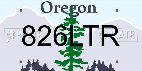 826LTR Oregon License Plate
