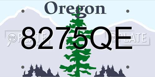 8275QE Oregon License Plate