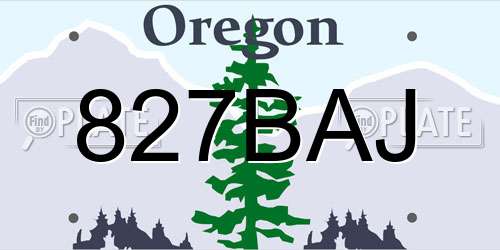 827BAJ Oregon License Plate