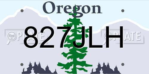 827JLH Oregon License Plate
