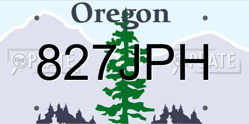 827JPH Oregon License Plate
