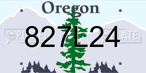 827L24 Oregon License Plate