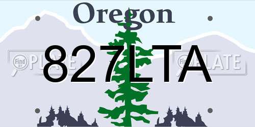 827LTA Oregon License Plate