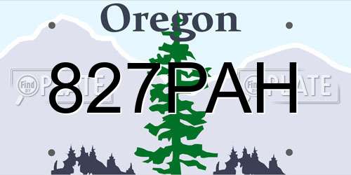 827PAH Oregon License Plate