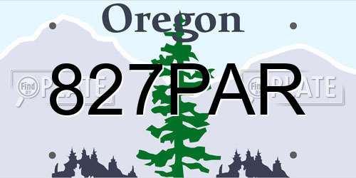 827PAR Oregon License Plate