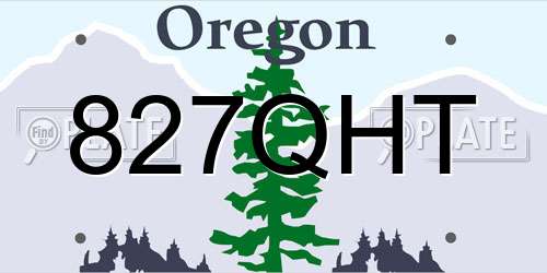 827QHT Oregon License Plate