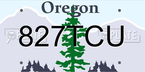 827TCU Oregon License Plate
