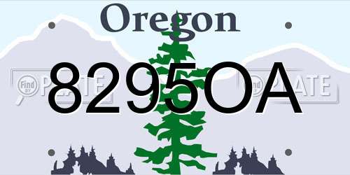8295OA Oregon License Plate