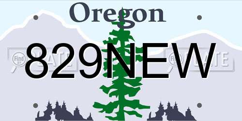 829NEW Oregon License Plate