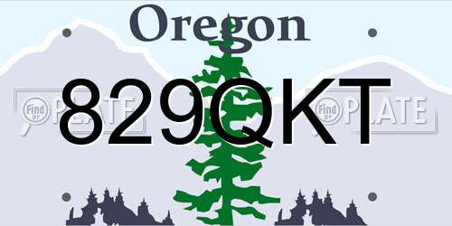 829QKT Oregon License Plate