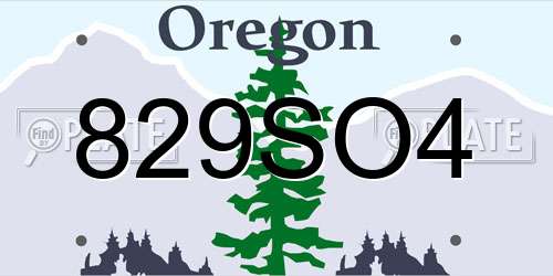 829SO4 Oregon License Plate