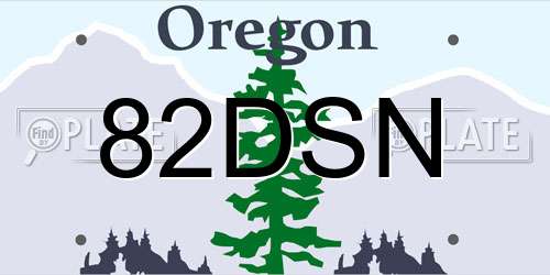 82DSN Oregon License Plate