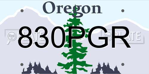 830PGR Oregon License Plate