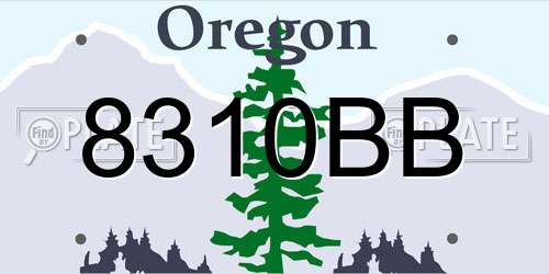 8310BB Oregon License Plate