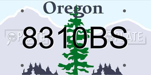 8310BS Oregon License Plate