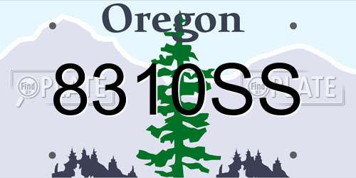 8310SS Oregon License Plate