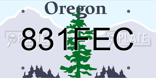 831FEC Oregon License Plate