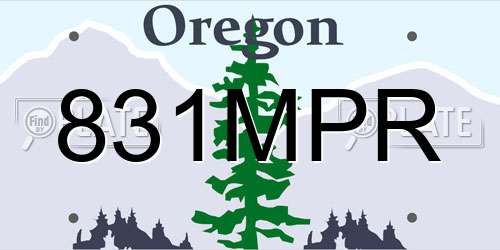 831MPR Oregon License Plate