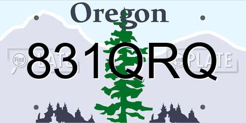 831QRQ Oregon License Plate
