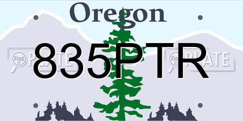 835PTR Oregon License Plate