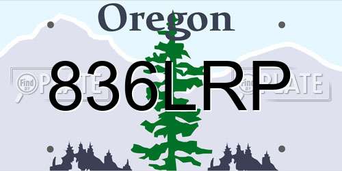 836LRP Oregon License Plate
