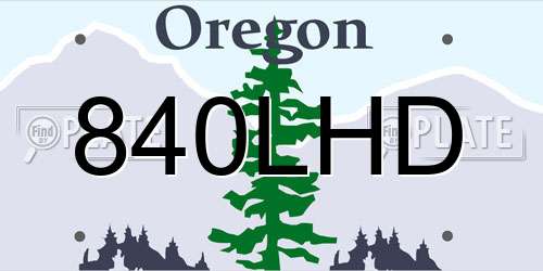 840LHD Oregon License Plate