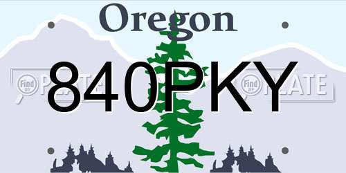 840PKY Oregon License Plate