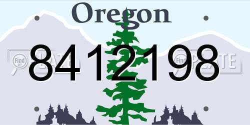 8412198 Oregon License Plate