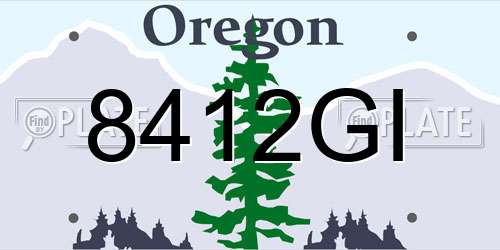 8412GI Oregon License Plate