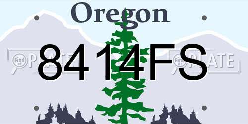 8414FS Oregon License Plate