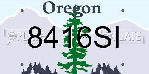 8416SI Oregon License Plate