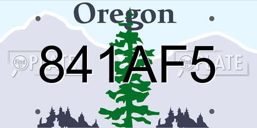 841AF5 Oregon License Plate